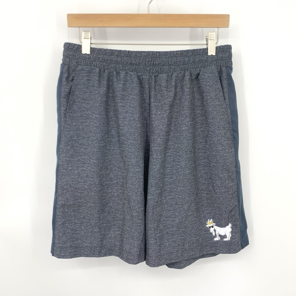 GOAT USA Men Size Medium Shorts Blue Performance Stretch Quick Dry Unlined